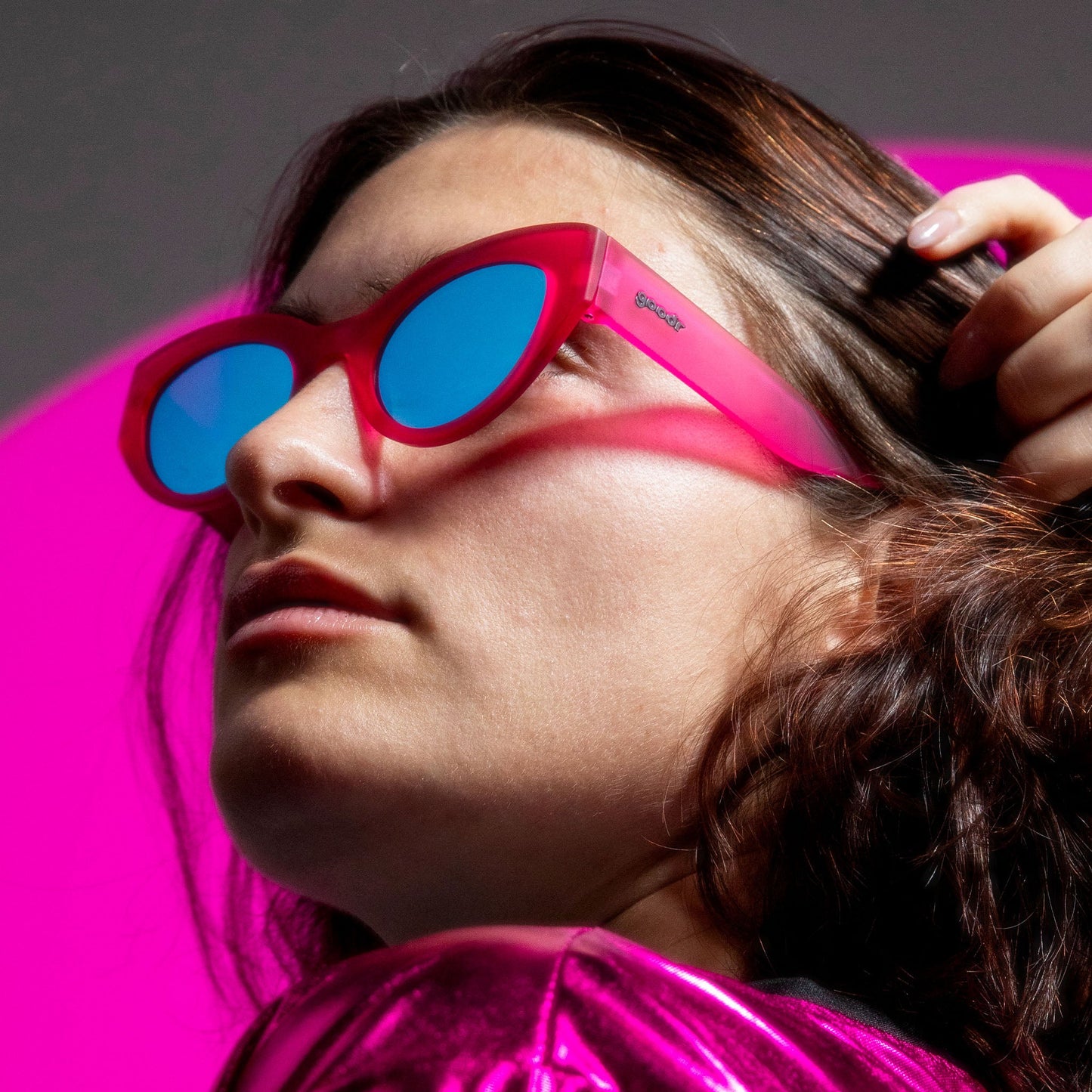 Pink Cat-Eye Sunglasses - Pink Moon Pink | Goodr