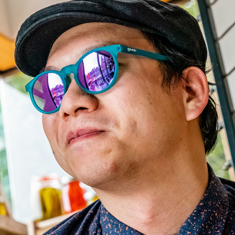 Round Teal Sunglasses - I Pickled These Myself Teal | Goodr