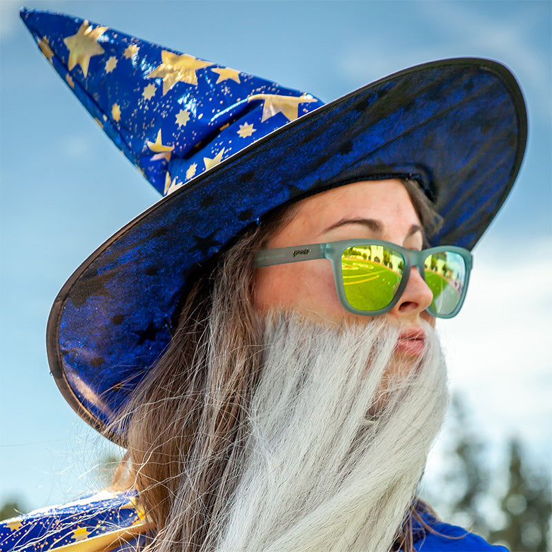 Blue and Gold Sunglasses - Sunbathing With Wizards Light Blue | Goodr