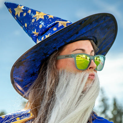 Blue and Gold Sunglasses - Sunbathing With Wizards Light Blue | Goodr