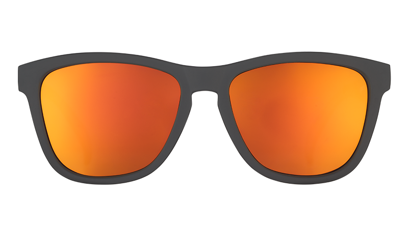 Amber Lens Sunglasses - Whiskey Shots With Satan Black | Goodr