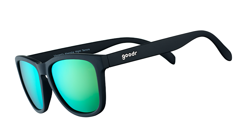Teal Lens Sunglasses - Vincent's Absinthe Night Terrors Black | Goodr