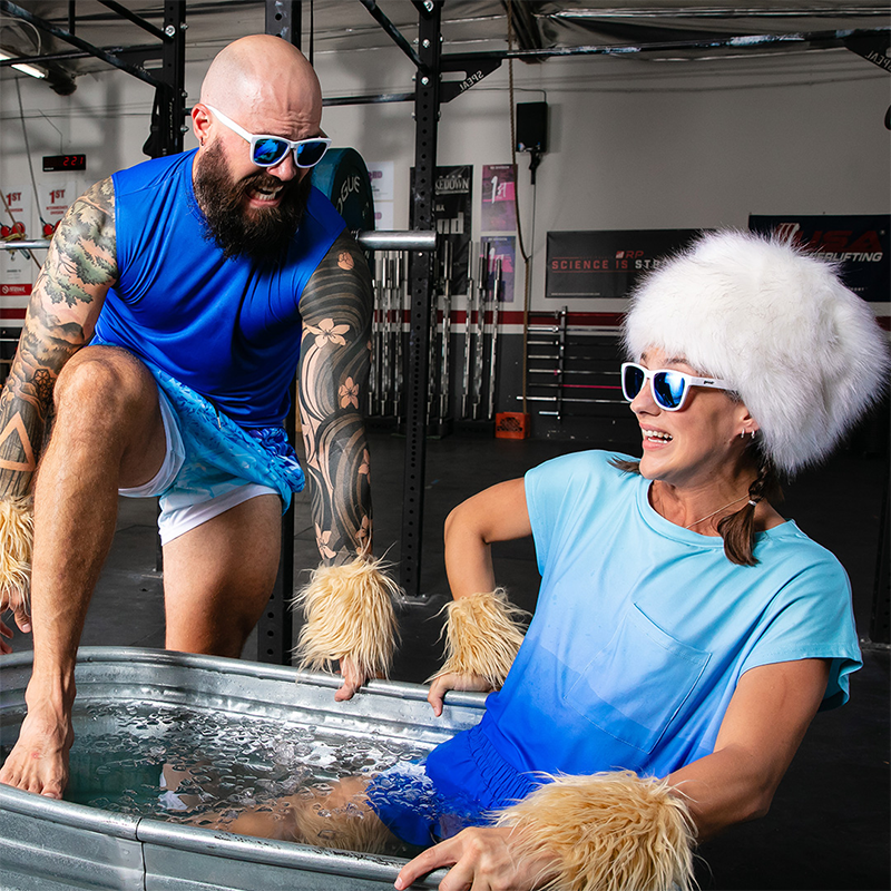 White and Blue Yeti Sunglasses - Iced By Yetis White | Goodr