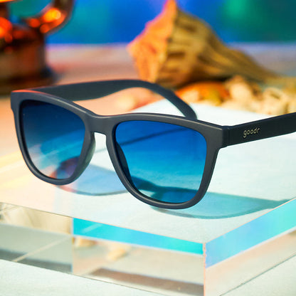 Navy Blue Sunglasses - Drinks Seawater, Sees Future Navy | Goodr