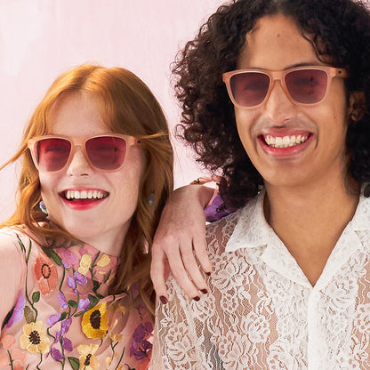 Pink Sunglasses - Don't Make Me Blush Light Pink | Goodr