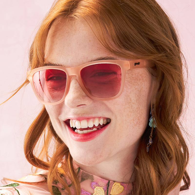 Pink Sunglasses - Don't Make Me Blush Light Pink | Goodr