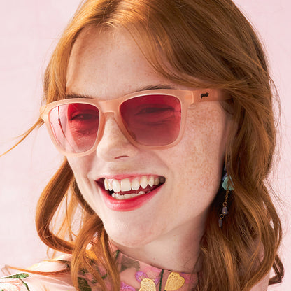 Pink Sunglasses - Don't Make Me Blush Light Pink | Goodr