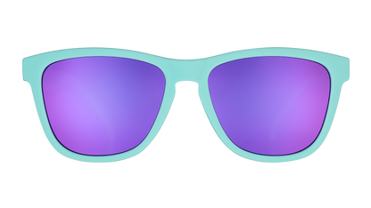 Teal and Purple Sunglasses - Electric Dinotopia Carnival Teal | Goodr