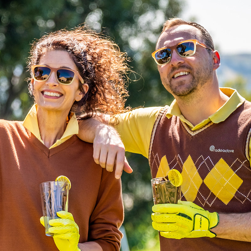 Brown Gradient Sunglasses for Golf - Three Parts Tee Light Brown | Goodr