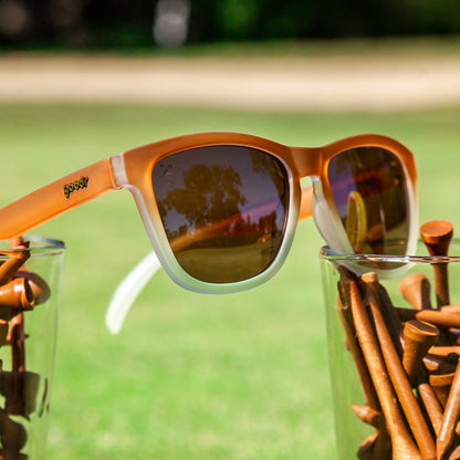 Brown Gradient Sunglasses for Golf - Three Parts Tee Light Brown | Goodr