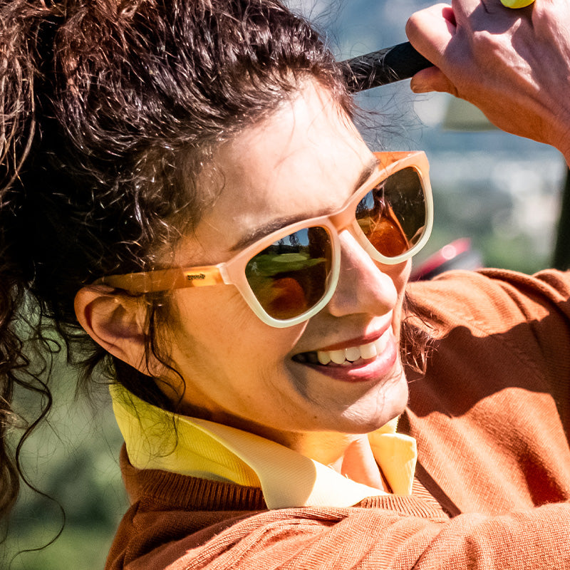 Brown Gradient Sunglasses for Golf - Three Parts Tee Light Brown | Goodr