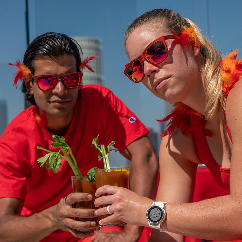 Red Rose Sunglasses - Phoenix At A Bloody Mary Bar Red | Goodr