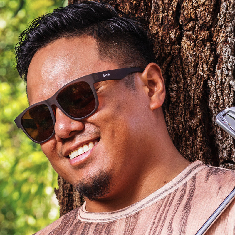 Wood Grain Sunglasses - Just Knock It On Brown | Goodr