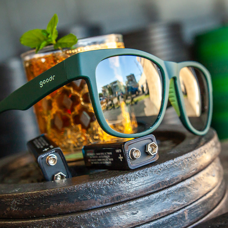 Dark Green Sunglasses - Mint Julep Electroshocks Green | Goodr