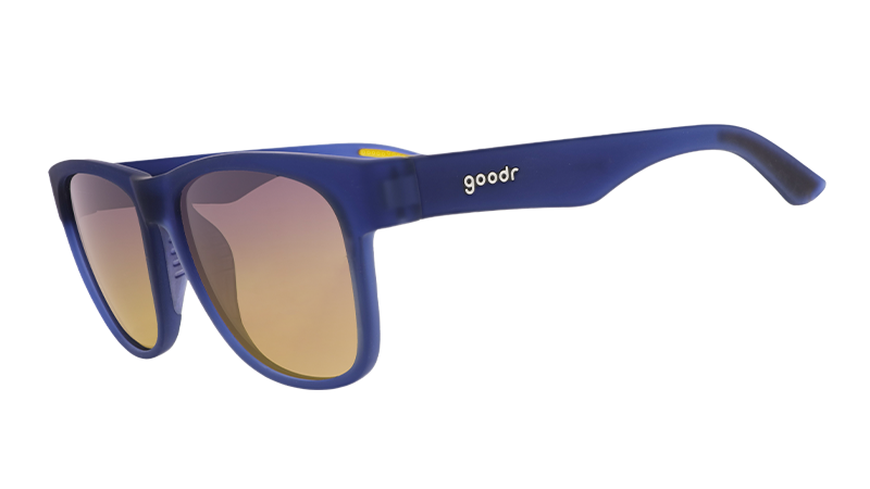 Blue & Yellow Sunglasses: Electric Beluga Boogaloo Navy | Goodr