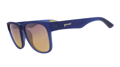 Blue & Yellow Sunglasses: Electric Beluga Boogaloo Navy | Goodr