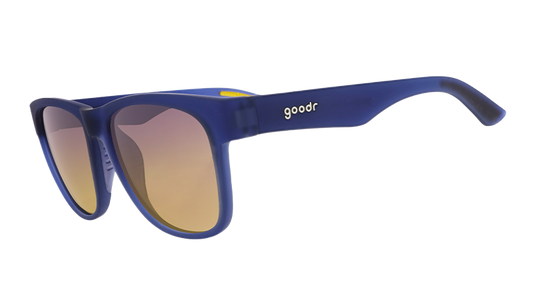 Blue & Yellow Sunglasses: Electric Beluga Boogaloo Navy | Goodr