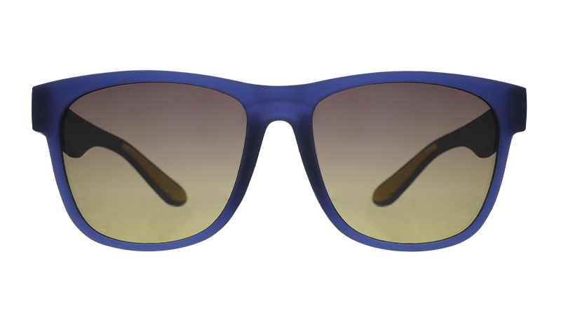 Blue & Yellow Sunglasses: Electric Beluga Boogaloo Navy | Goodr
