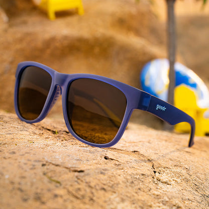 Blue & Yellow Sunglasses: Electric Beluga Boogaloo Navy | Goodr