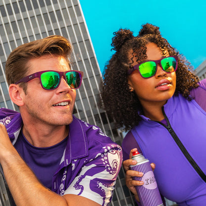 Purple & Green Sunglasses- Colossal Squid Confessions Purple | Goodr