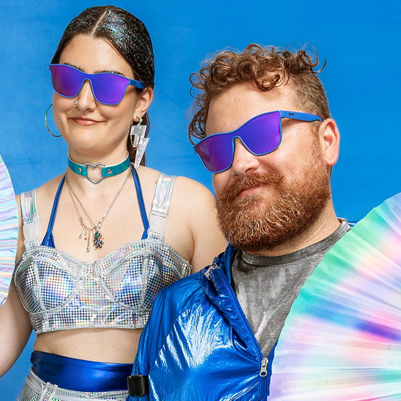 Blue and Purple Sunglasses - Best Dystopia Ever Blue | Goodr