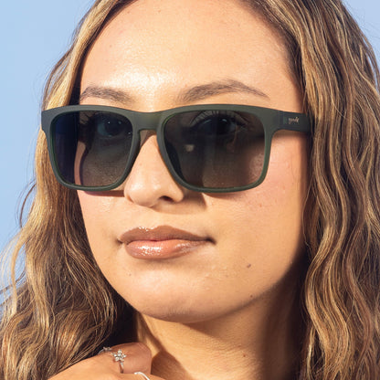 Dark Green Sunglasses - Emerald City Timeshare Dark Green | Goodr
