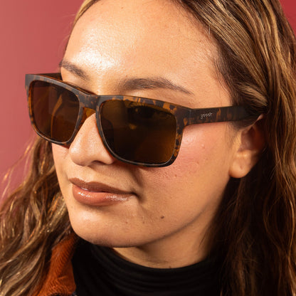 Brown Tortoiseshell Sunglasses - Certified Pet Psychic Tortoiseshell | Goodr