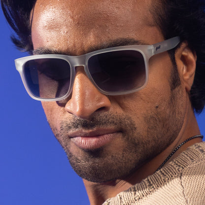 Translucent Gray Sunglasses - Casually Juggles Boulders Translucent Gray | Goodr