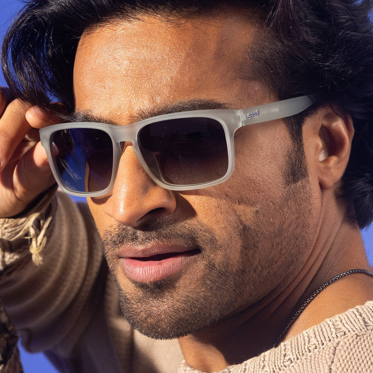 Translucent Gray Sunglasses - Casually Juggles Boulders Translucent Gray | Goodr
