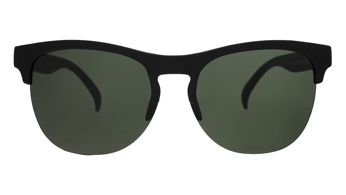 Black Half-Rim Sunglasses - Members Only Misfit Black | Goodr