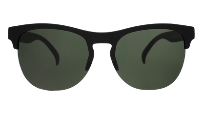 Black Half-Rim Sunglasses - Members Only Misfit Black | Goodr