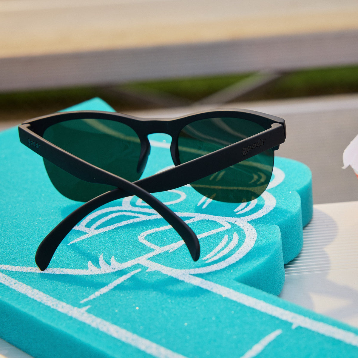Black Half-Rim Sunglasses - Members Only Misfit Black | Goodr