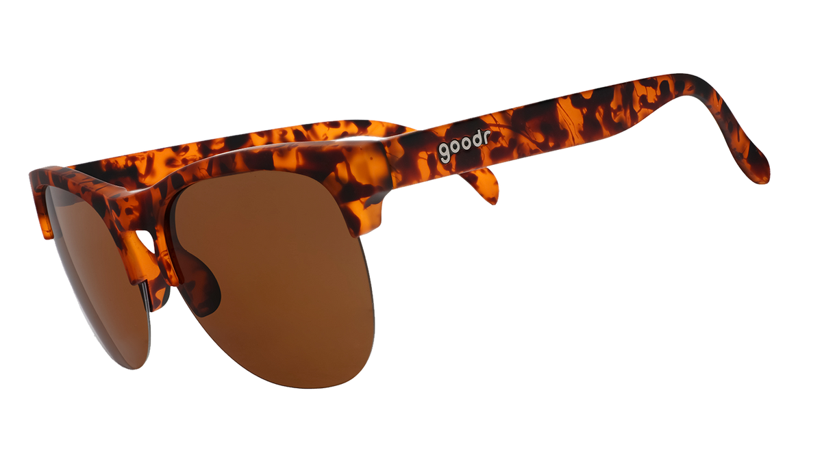 Tortoiseshell Half-Rim Sunglasses - Positively Cosmopolitan Brown | Goodr
