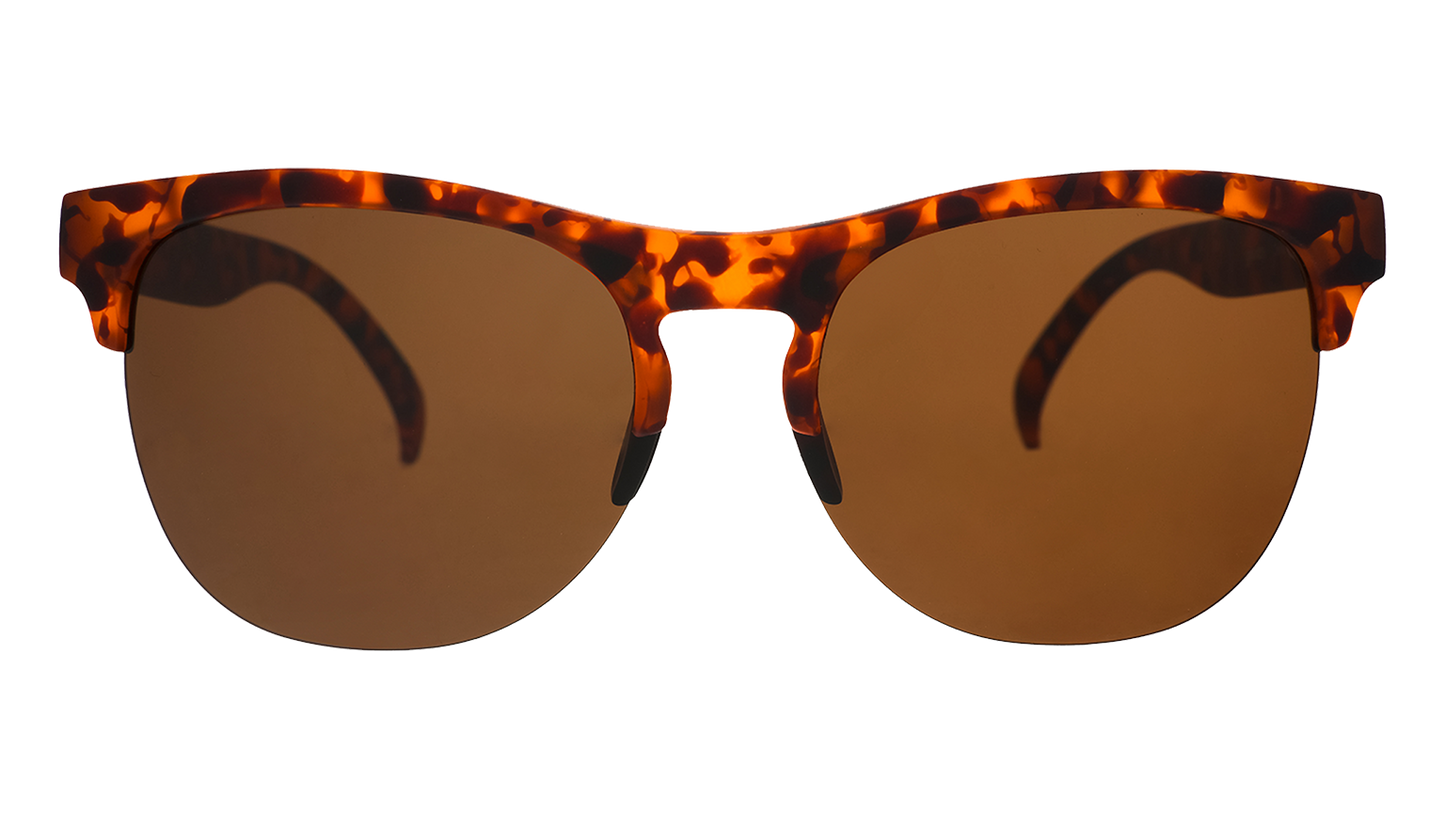 Tortoiseshell Half-Rim Sunglasses - Positively Cosmopolitan Brown | Goodr