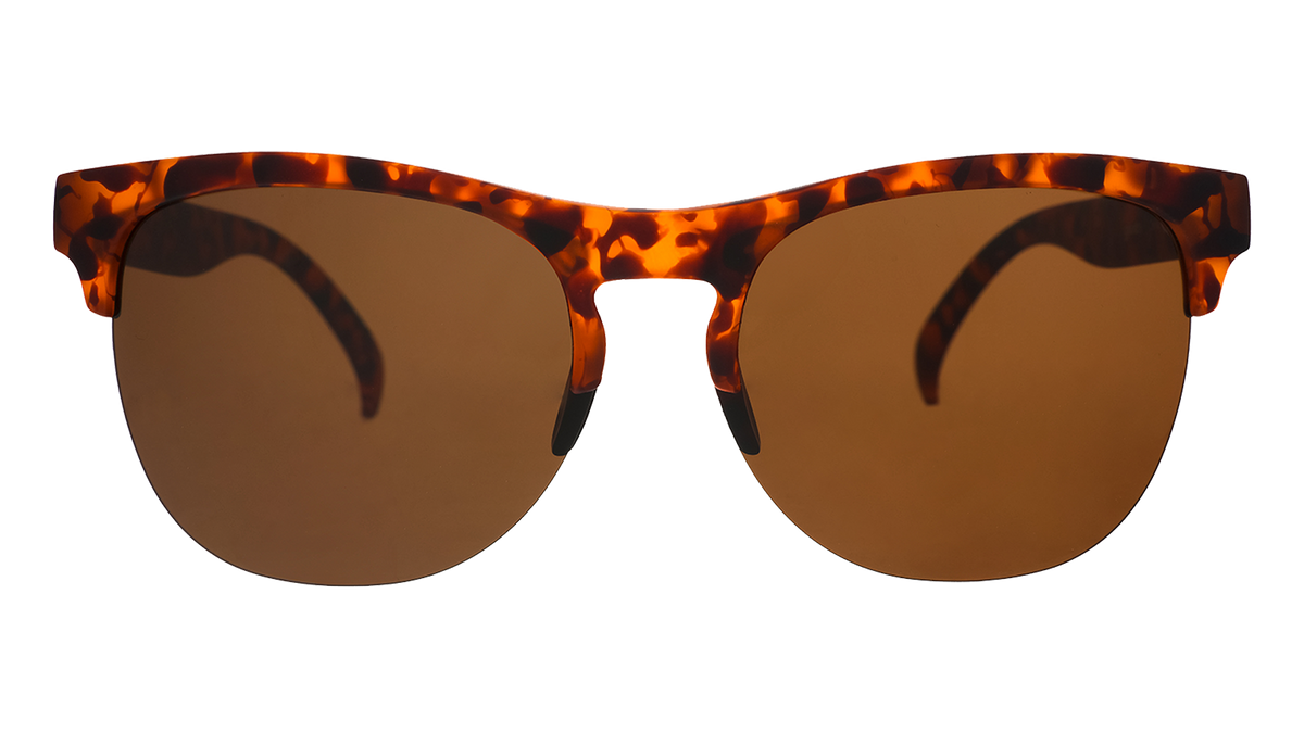 Tortoiseshell Half-Rim Sunglasses - Positively Cosmopolitan Brown | Goodr