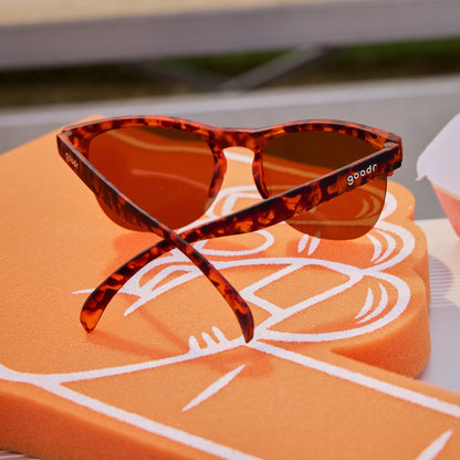 Tortoiseshell Half-Rim Sunglasses - Positively Cosmopolitan Brown | Goodr