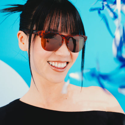 Tortoiseshell Half-Rim Sunglasses - Positively Cosmopolitan Brown | Goodr
