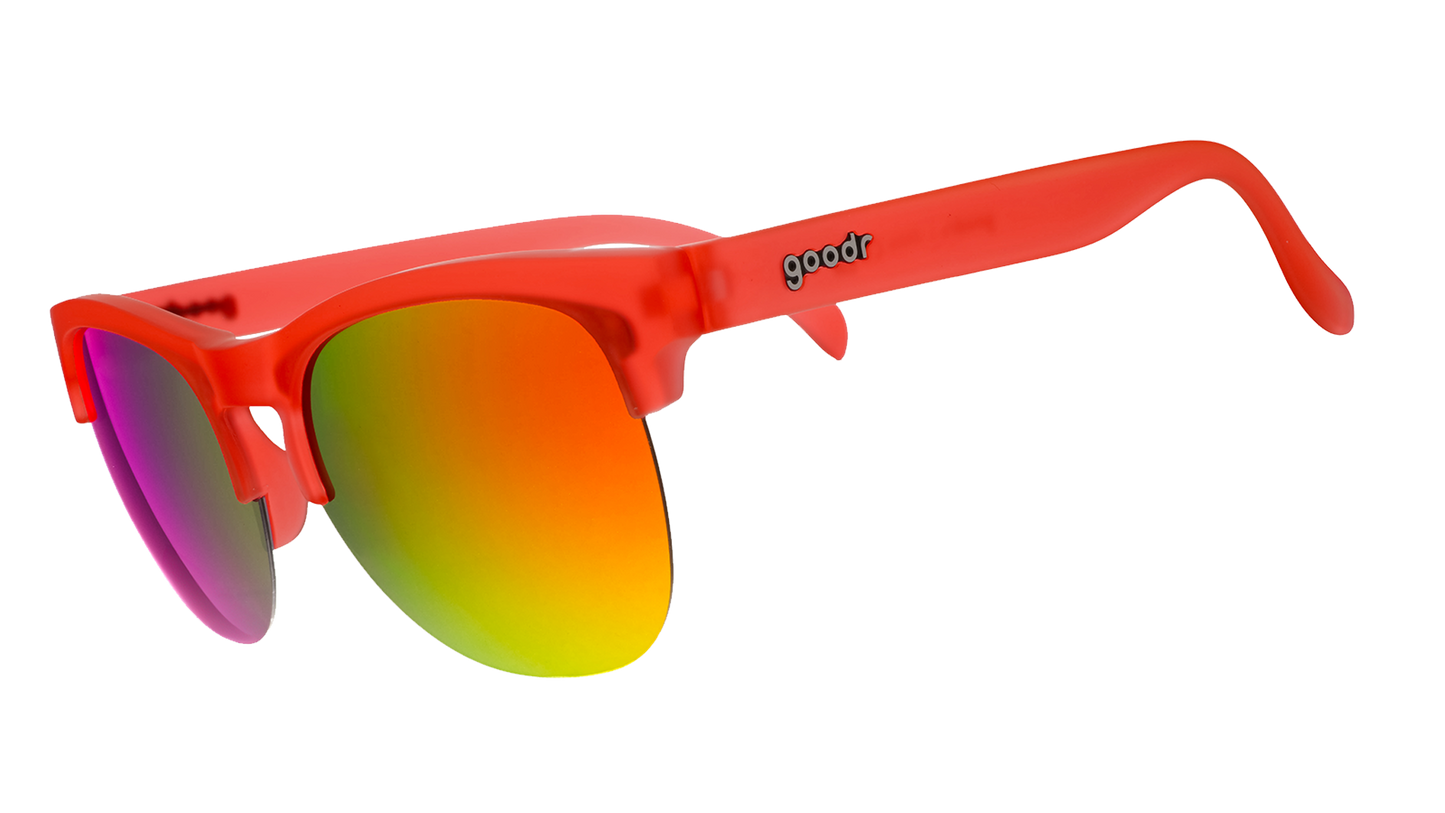 Orange Half-Rim Sunglasses - Château de Maraschino Orange | Goodr