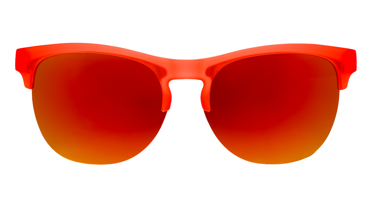 Orange Half-Rim Sunglasses - Château de Maraschino Orange | Goodr