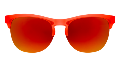 Orange Half-Rim Sunglasses - Château de Maraschino Orange | Goodr