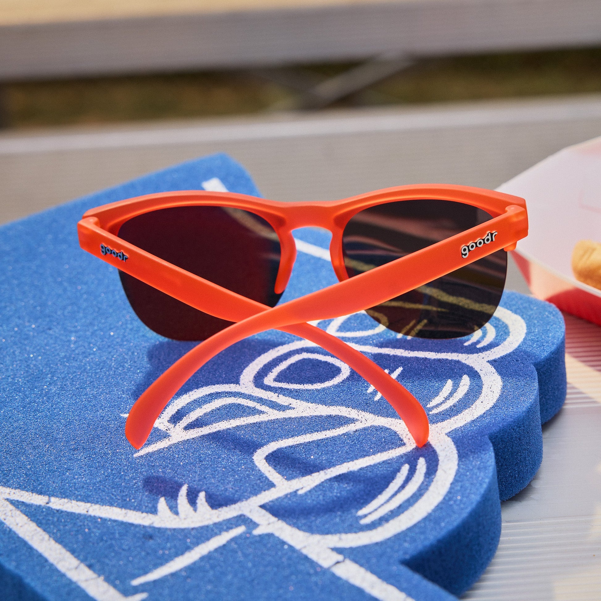 Orange Half-Rim Sunglasses - Château de Maraschino Orange | Goodr