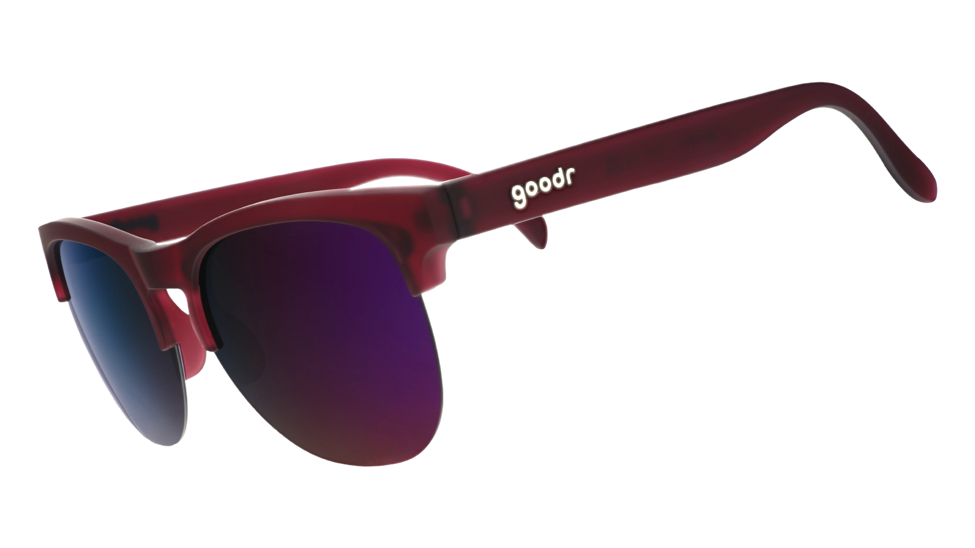 Purple Half-Rim Sunglasses - Beaujolais Nouveau Riche Purple | Goodr