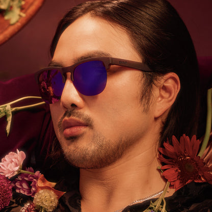 Purple Half-Rim Sunglasses - Beaujolais Nouveau Riche Purple | Goodr