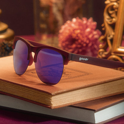 Purple Half-Rim Sunglasses - Beaujolais Nouveau Riche Purple | Goodr