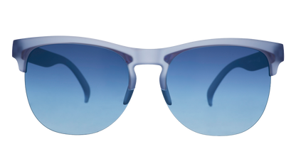 Translucent Blue Half-Rim Sunglasses - Dueling Pool Parties Light Blue | Goodr