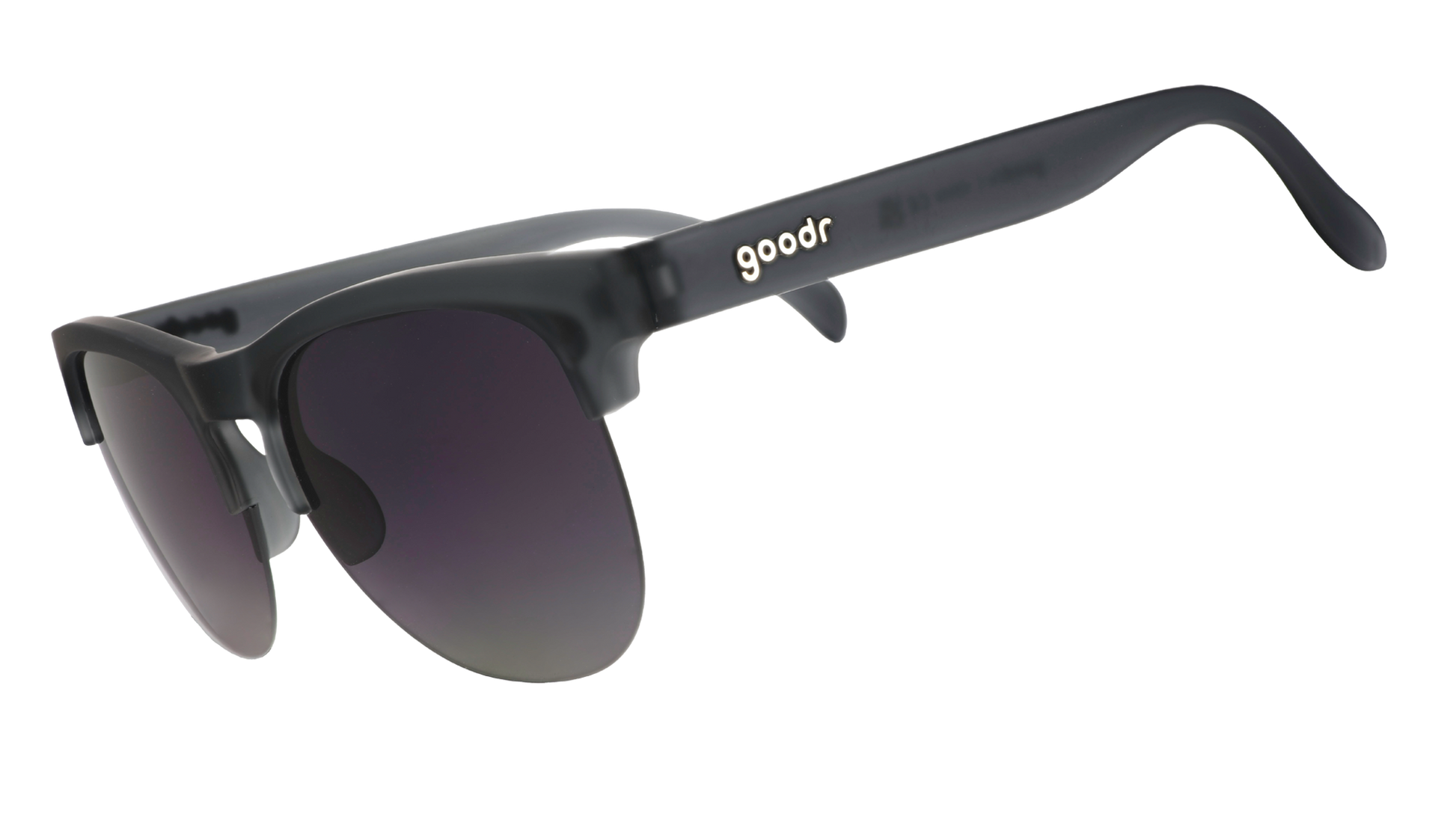 Gray Half-Rim Sunglasses - Throws Shade, Catches Clout Gray | Goodr