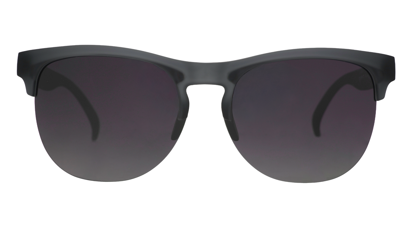 Gray Half-Rim Sunglasses - Throws Shade, Catches Clout Gray | Goodr