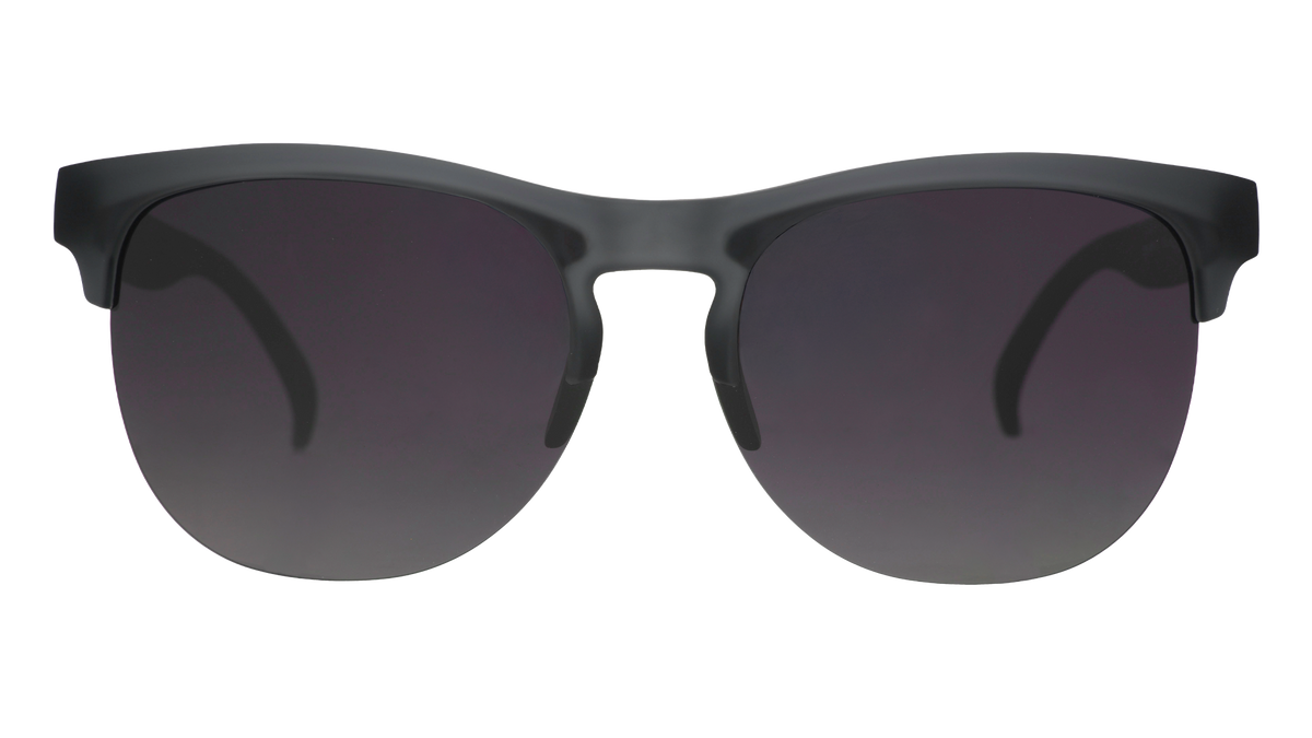 Gray Half-Rim Sunglasses - Throws Shade, Catches Clout Gray | Goodr