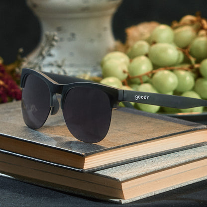 Gray Half-Rim Sunglasses - Throws Shade, Catches Clout Gray | Goodr