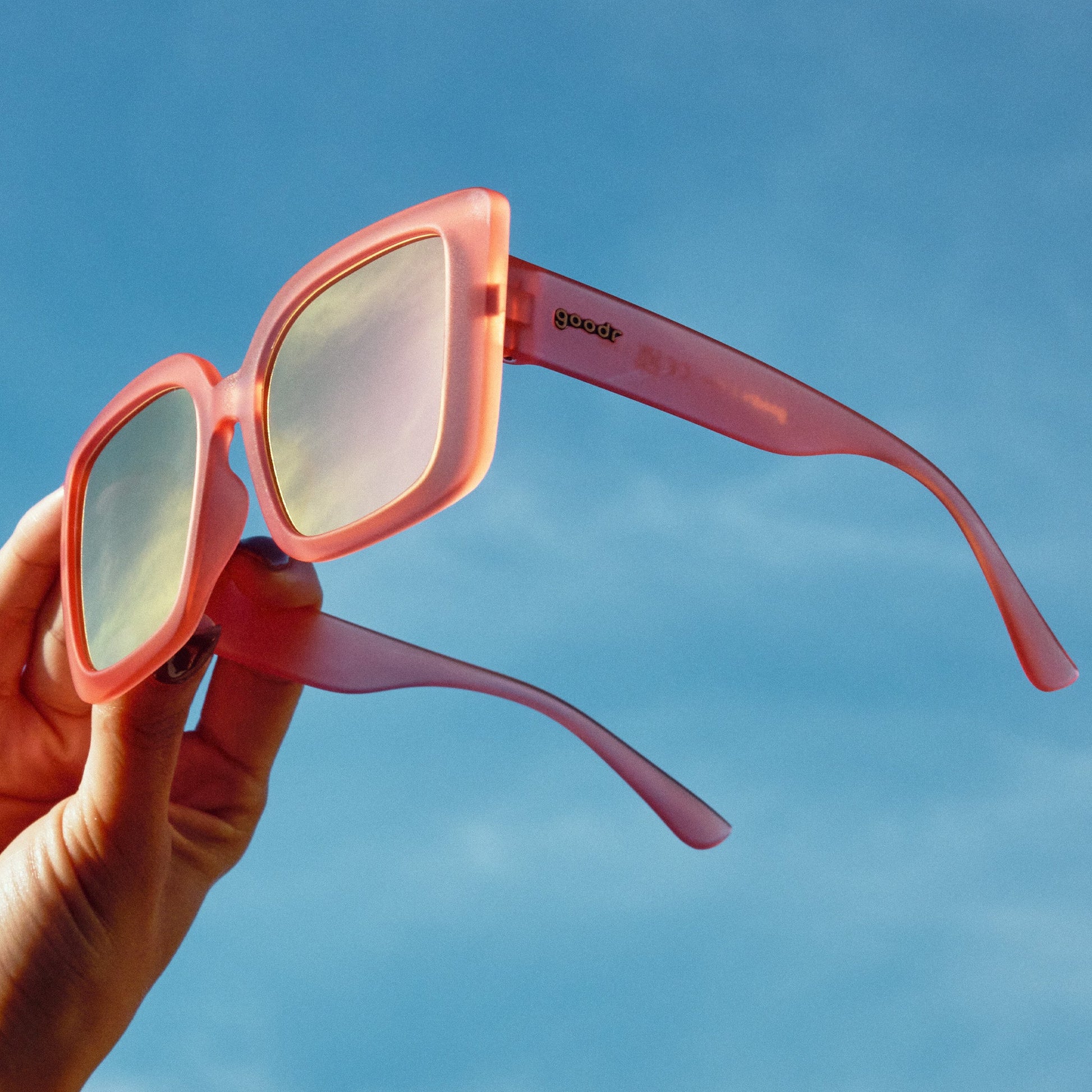 Oversized Pink Square Sunglasses - Feral Hula Hooper  | Goodr